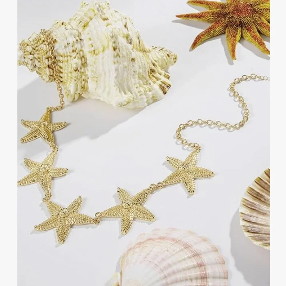 ✨Gold Starfish Waist Chain – Luxury Ocean-Inspired Body Jewelry✨